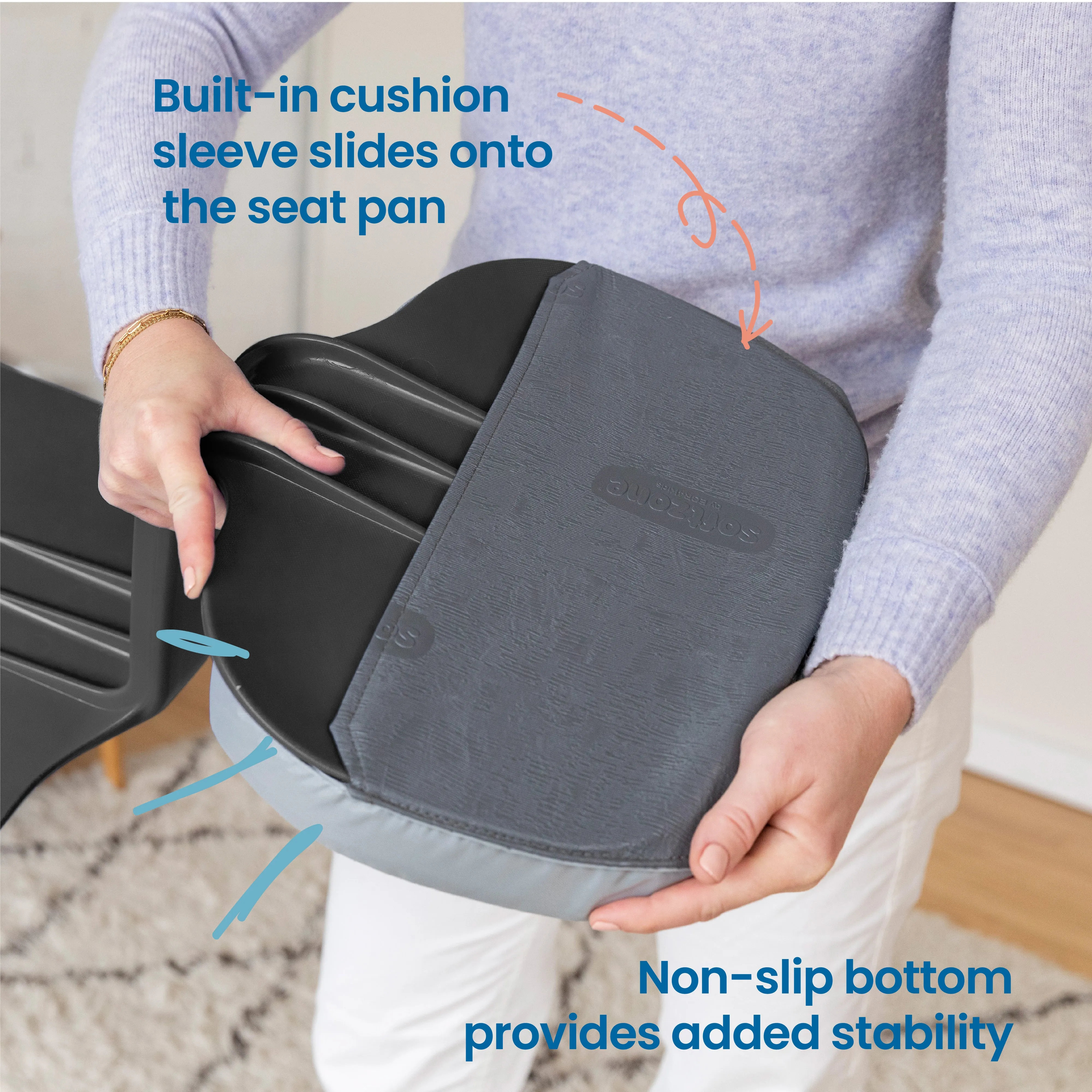 The Surf Portable Lap Desk and Surf Cushion, Flexible Seating Floor Desk with Foam Pad, 1-Pack
