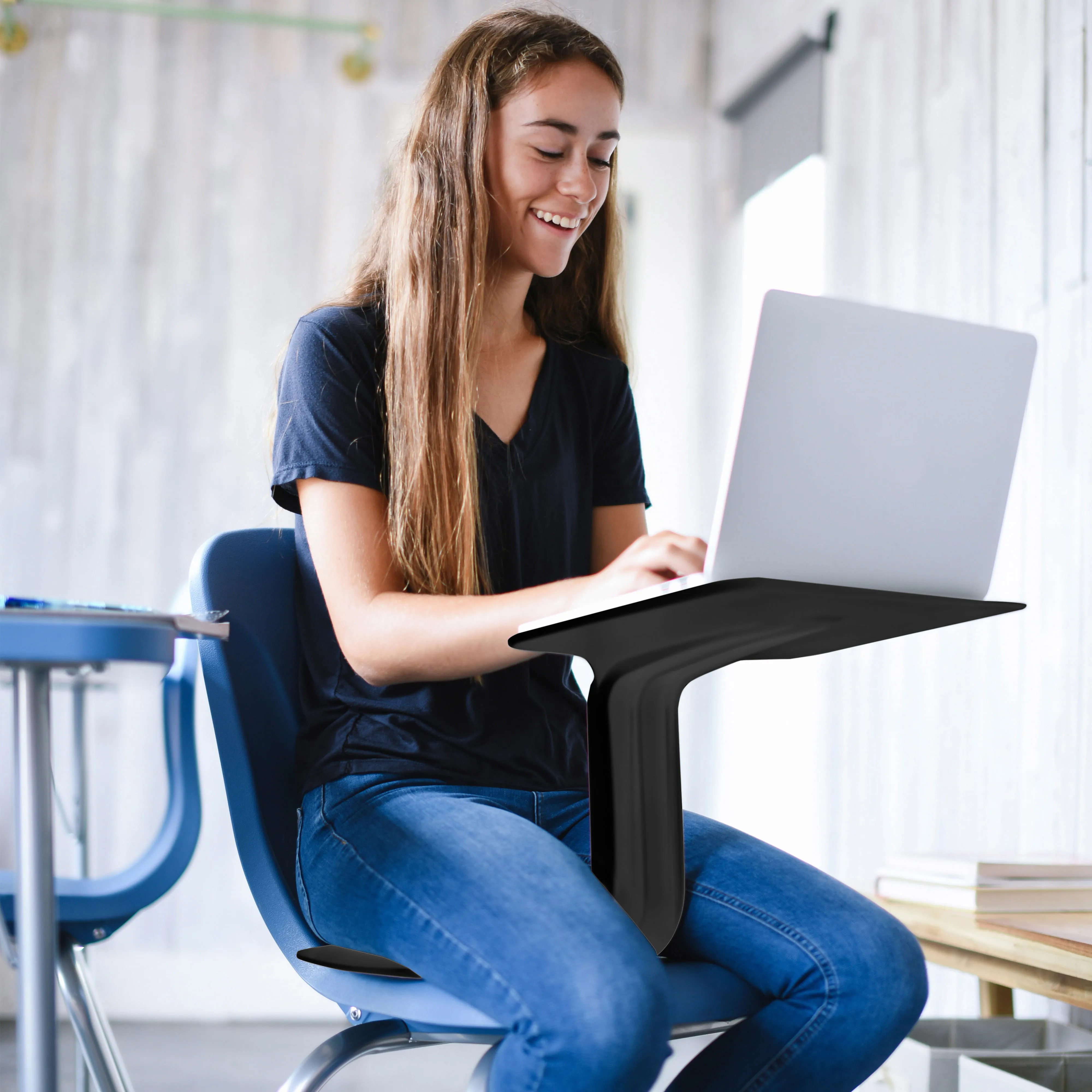 The Surf Portable Lap Desk and Surf Cushion, Flexible Seating Floor Desk with Foam Pad, 1-Pack