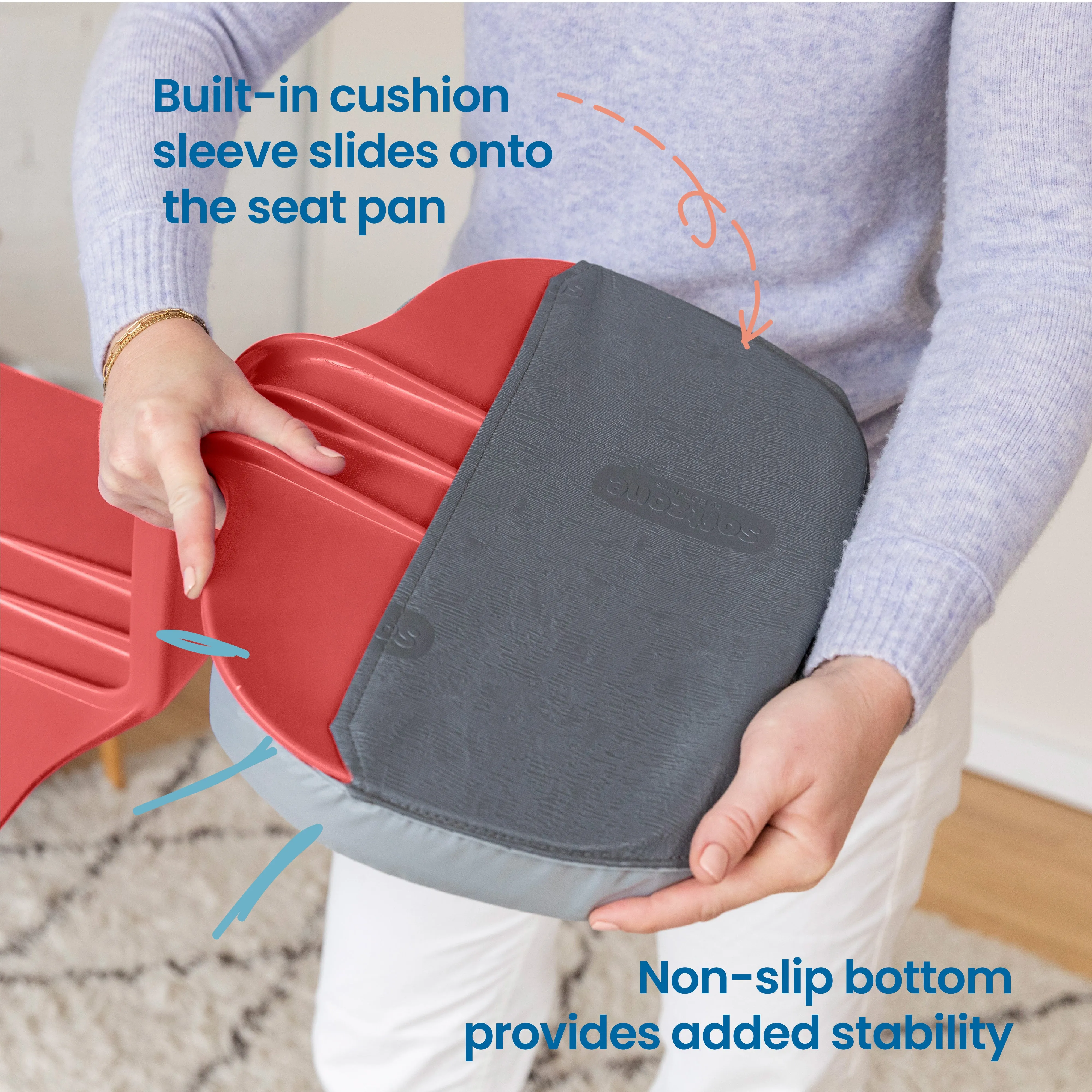 The Surf Portable Lap Desk and Surf Cushion, Flexible Seating Floor Desk with Foam Pad, 1-Pack