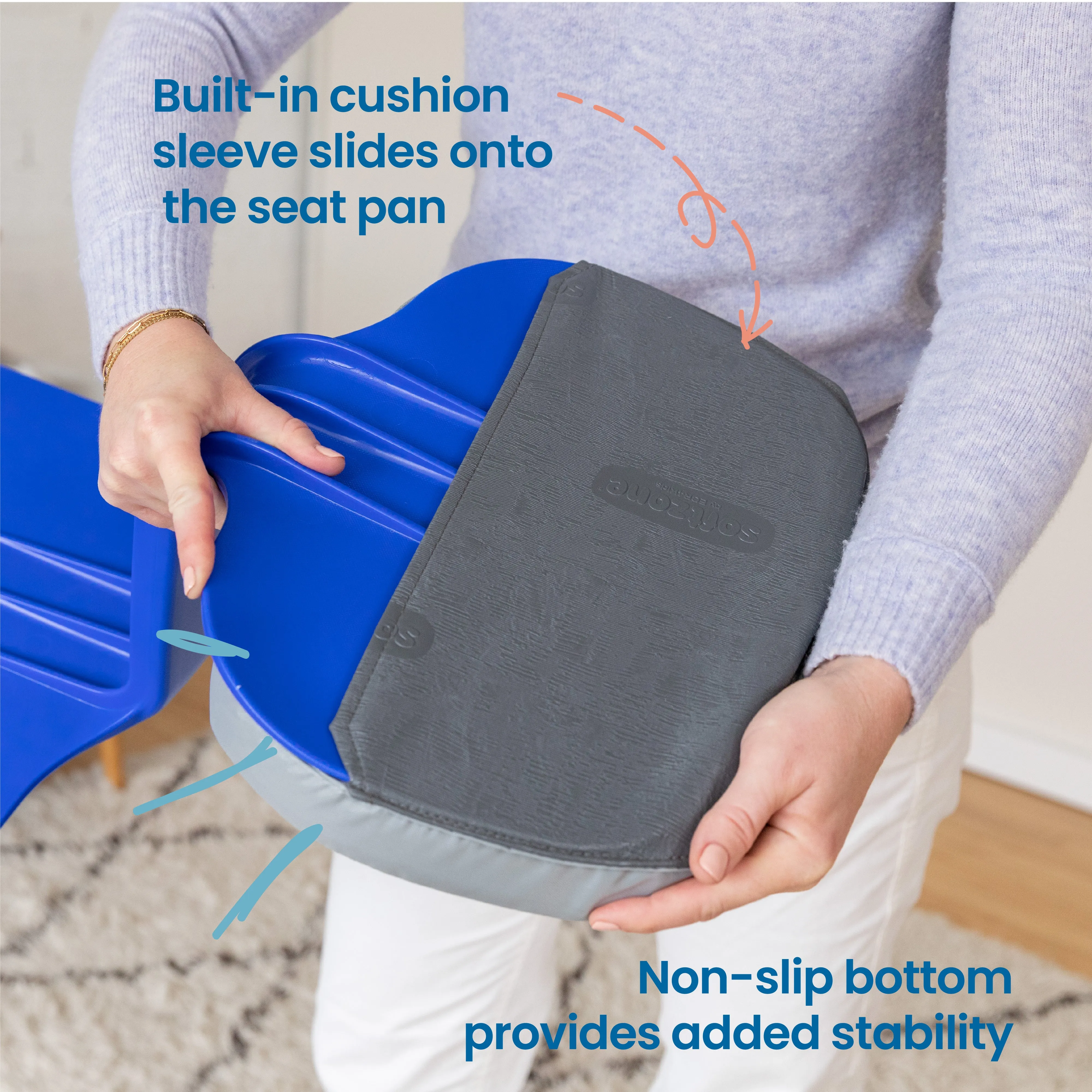 The Surf Portable Lap Desk and Surf Cushion, Flexible Seating Floor Desk with Foam Pad, 1-Pack