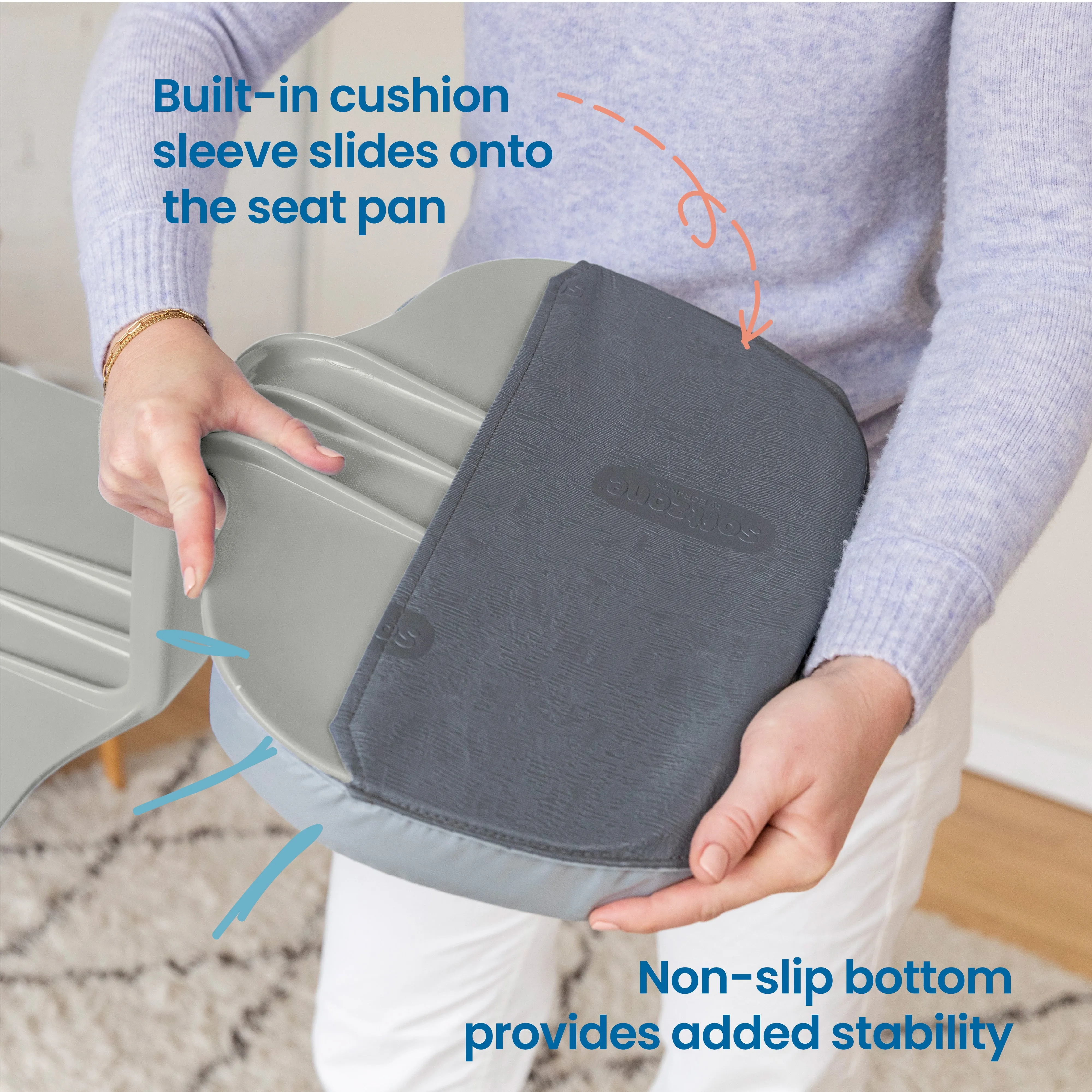 The Surf Portable Lap Desk and Surf Cushion, Flexible Seating Floor Desk with Foam Pad, 1-Pack