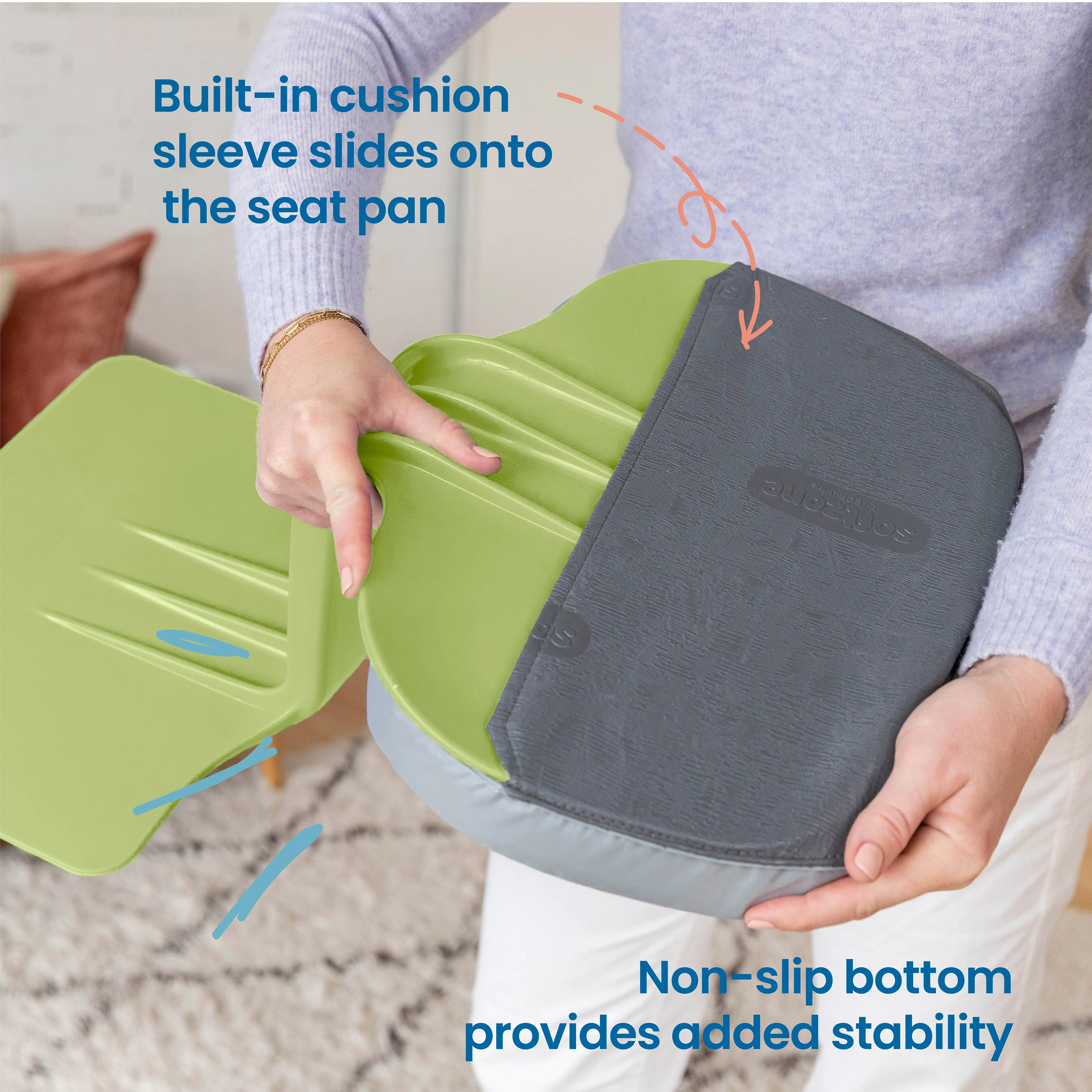 The Surf Portable Lap Desk and Surf Cushion, Flexible Seating Floor Desk with Foam Pad, 1-Pack