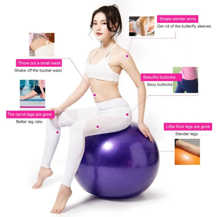 Thickening Explosion-proof Big Yoga Ball Sport Fitness Ball Environmental Pregnant Yoga Ball, Diameter: 65cm(Pink)