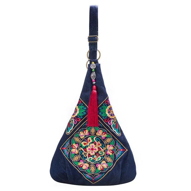 Vintage Messenger Embroidery Bag