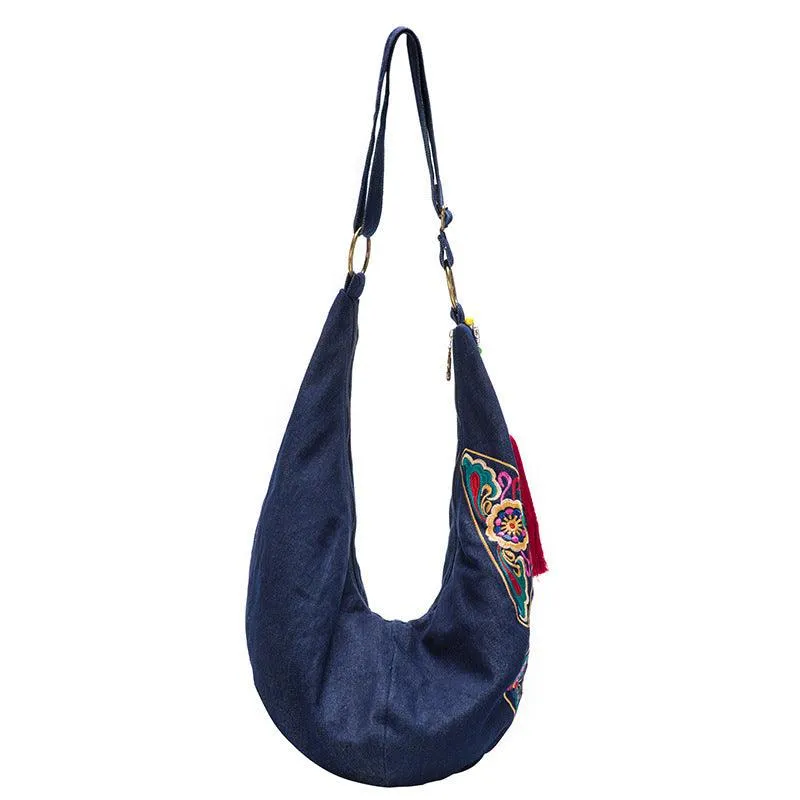 Vintage Messenger Embroidery Bag