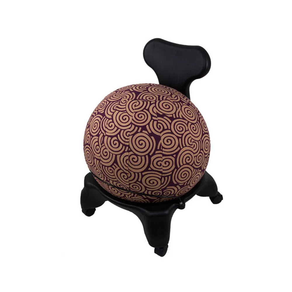 Yoga Ball Cover Size 65cm Design Plum Swirl Global Groove