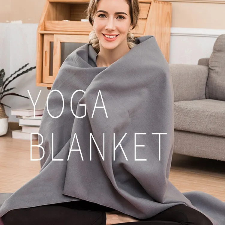 Yoga Blanket Meditation Auxiliary Blanket Yoga Supplies(Black)