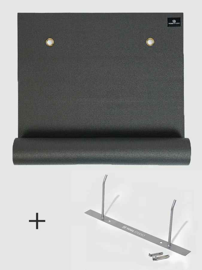 Yoga Studio 10x (EYELETTED) Sticky 6mm Yoga Mats   Wall Bracket Bundle