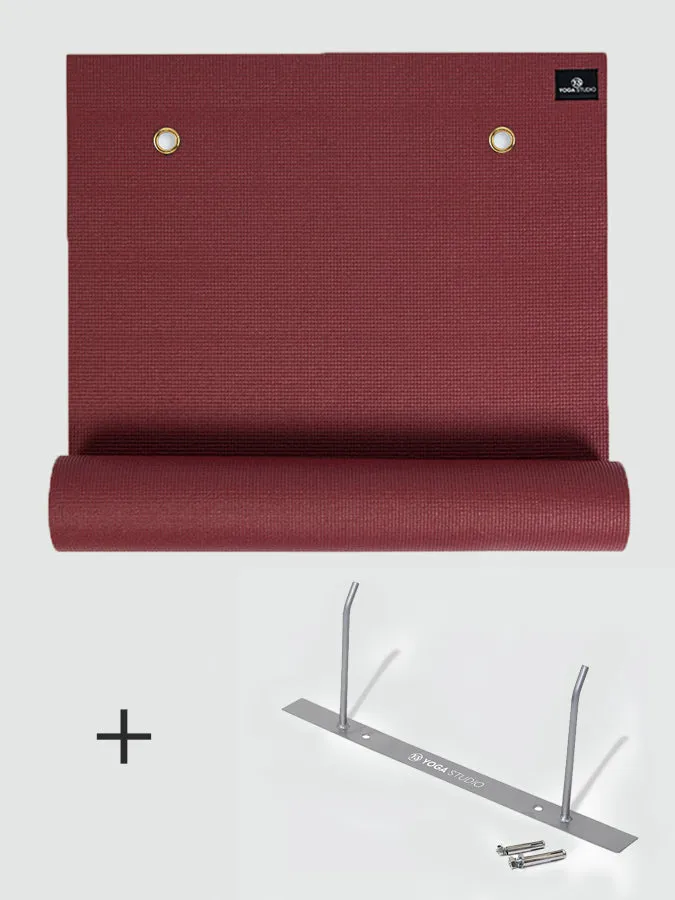 Yoga Studio 10x (EYELETTED) Sticky 6mm Yoga Mats   Wall Bracket Bundle